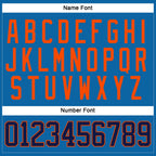 Custom Blue Navy-Orange Hockey Jersey