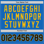 Custom Blue Black-Gold Authentic Throwback Basketball Jersey