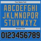 Custom Blue Black-Old Gold Authentic Throwback Basketball Jersey