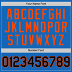 Custom Blue Black-Orange Authentic Throwback Basketball Jersey