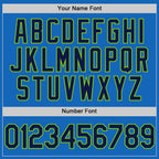 Custom Blue Navy-Neon Green Authentic Throwback Basketball Jersey