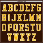 Custom Brown Gold-White Authentic Baseball Jersey