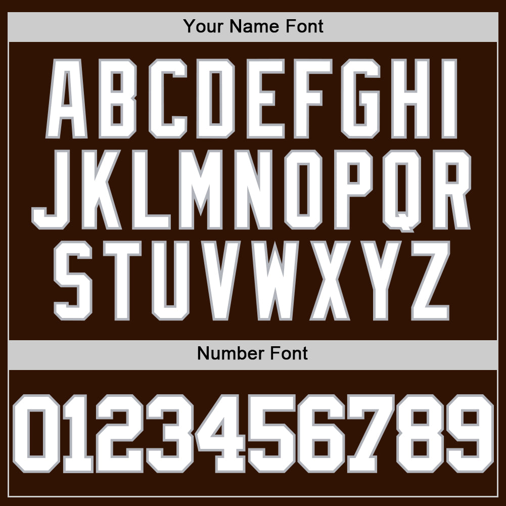 Custom Brown White-Gray Authentic Basketball Jersey