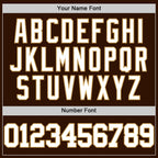 Custom Brown White-Old Gold Authentic Basketball Jersey