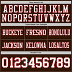 Custom Brown White-Red Authentic Football Jersey