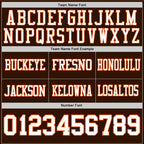 Custom Brown White-Orange Authentic Football Jersey