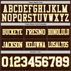 Custom Brown White-Gold Authentic Football Jersey