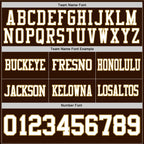 Custom Brown White-Old Gold Authentic Football Jersey