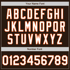 Custom Stitched Brown White-Orange Baseball Pullover Sweatshirt Hoodie