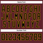 Custom Burgundy Black-Gold Hockey Jersey