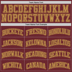 Custom Burgundy Old Gold Authentic Basketball Jersey