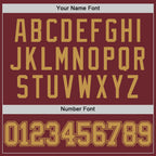Custom Burgundy Old Gold Authentic Basketball Jersey