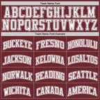 Custom Burgundy White Authentic Basketball Jersey
