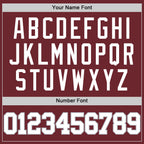 Custom Burgundy White-Gray Authentic Basketball Jersey