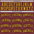 Custom Burgundy Navy-Gold Authentic Basketball Jersey