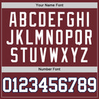 Custom Burgundy White-Navy Authentic Basketball Jersey