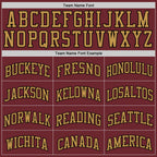 Custom Burgundy Black-Old Gold Authentic Basketball Jersey