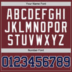 Custom Burgundy Navy-White Authentic Basketball Jersey