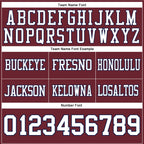 Custom Burgundy White-Navy Authentic Football Jersey