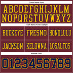 Custom Burgundy Navy-Gold Authentic Football Jersey