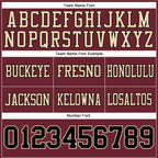 Custom Burgundy Black-Cream Authentic Football Jersey