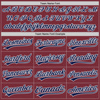 Custom Stitched Burgundy Navy-White Baseball Pullover Sweatshirt Hoodie
