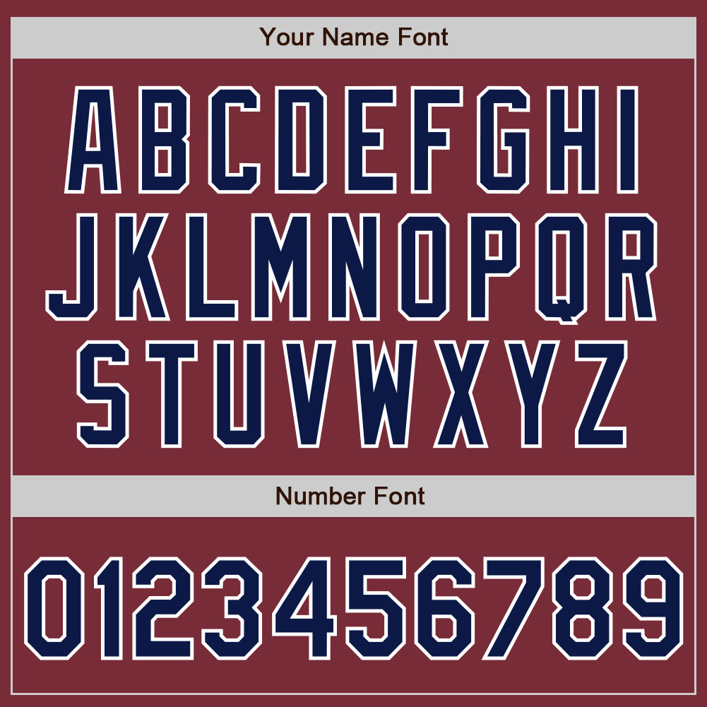Custom Stitched Burgundy Navy-White Baseball Pullover Sweatshirt Hoodie