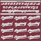 Custom Stitched Burgundy White-Gray Baseball Pullover Sweatshirt Hoodie