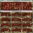 Custom Camo Red-Black Authentic Salute To Service Basketball Jersey