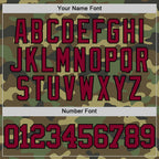 Custom Camo Maroon-Black Authentic Salute To Service Basketball Jersey