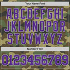 Custom Camo Purple-Gray Authentic Salute To Service Basketball Jersey