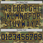Custom Camo Navy-Gold Authentic Salute To Service Basketball Jersey