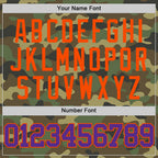 Custom Camo Purple-Orange Authentic Salute To Service Basketball Jersey