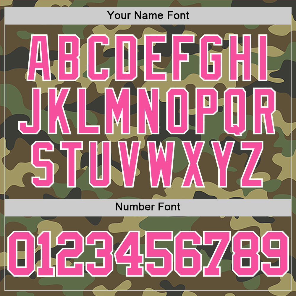 Custom Camo Pink-White Authentic Salute To Service Basketball Jersey