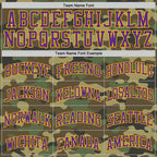 Custom Camo Purple-Gold Authentic Salute To Service Basketball Jersey