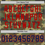 Custom Camo Navy Old Gold-Red Authentic Salute To Service Basketball Jersey