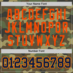 Custom Camo Navy Gold-Orange Authentic Salute To Service Basketball Jersey