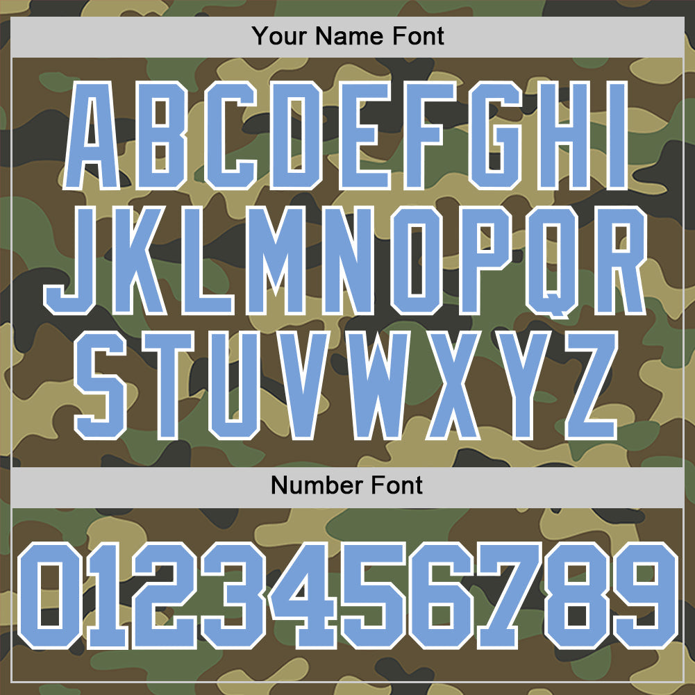 Custom Camo Light Blue-White Authentic Salute To Service Basketball Jersey