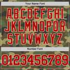 Custom Camo Red-Cream Authentic Salute To Service Basketball Jersey