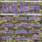 Custom Camo Purple-White Authentic Salute To Service Basketball Jersey