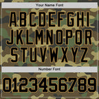 Custom Camo Black-Old Gold Authentic Salute To Service Basketball Jersey