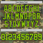 Custom Camo Neon Green-Black Authentic Salute To Service Basketball Jersey
