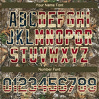 Custom Camo Vintage USA Flag-Cream 3D Woodland Camo Authentic Salute To Service Baseball Jersey