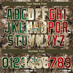 Custom Camo Vintage Mexican Flag-Cream 3D Woodland Camo Authentic Salute To Service Baseball Jersey