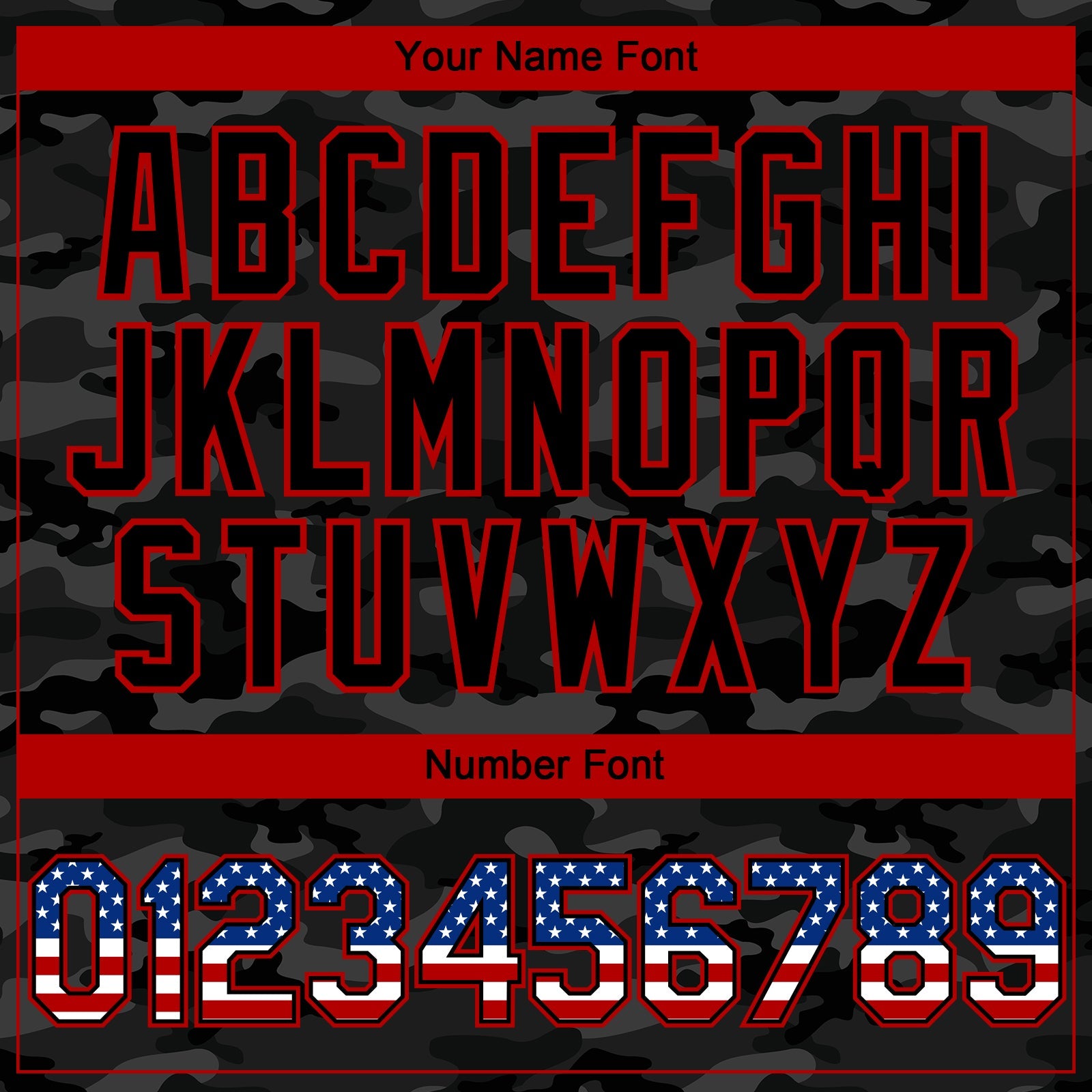 Custom Camo USA Flag Black-Red 3D Authentic Salute To Service Baseball Jersey