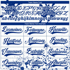 Custom Camo Royal-White Splash Hockey Lace Neck Jersey