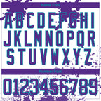 Custom Camo Purple Teal-White Splash Hockey Lace Neck Jersey