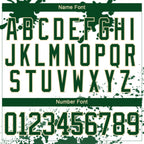 Custom Camo Green Black Cream-White Splash Hockey Lace Neck Jersey