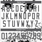 Custom Camo Steel Gray Black-White Splash Hockey Lace Neck Jersey