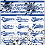 Custom Camo Royal Black-White Splash Hockey Lace Neck Jersey